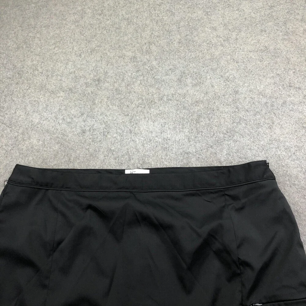 Greg Norman Skirt Womens 20W Black Stretch Lined Pockets Knee Length Career